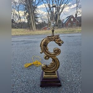 Vintage Dragon / Serpent Lamp
